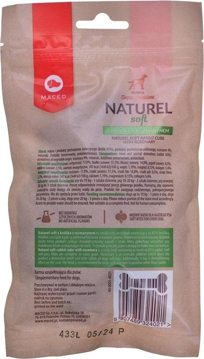 Actual product image Maced Super Premium Naturel Soft Rabbit with Rosemary - Dog Treat - 100g (Senior, 1 pcs., 100 g)