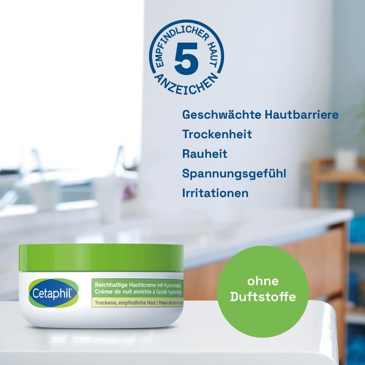 Immagine prodotto Cetaphil Daily Essentials Reichhalt Nachtcreme mit Hyaluronsäure (48 ml, Crema notte)