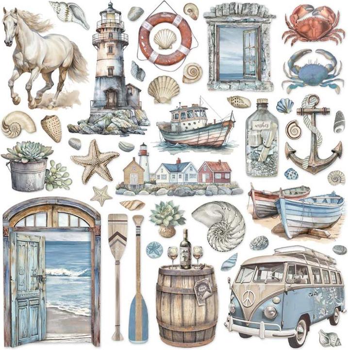 Actual product image Stamperia Scrapbook-Block "Silent Sea" (190 g/m², 10 x)