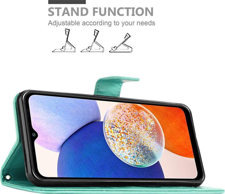 Produktbild Cadorabo Hülle für Samsung Galaxy A14 4G / 5G / M14 mit Blumen Muster (Samsung Galaxy M14, Samsung Galaxy A14)