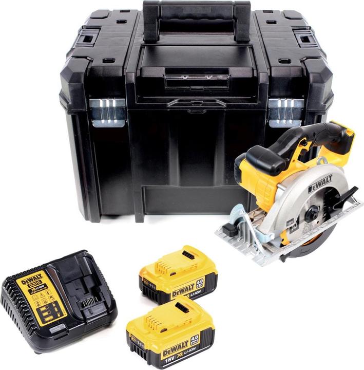 Produktbild DeWalt DCS 391 M2 Akku Kreissäge 18V 165 mm + 2x Akku 4,0Ah + Ladegerät + Sägeblatt + TSTAK