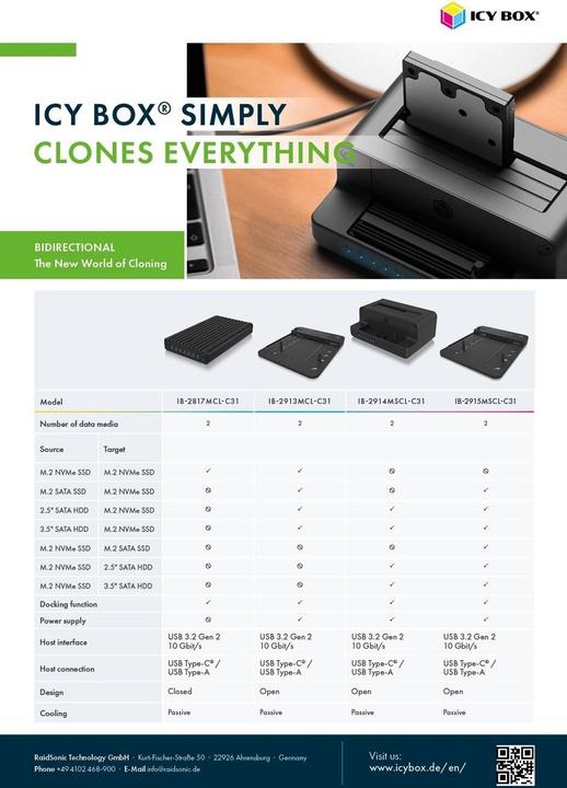 Image du produit Icy Box IB-2914MSCL-C31 (2.5", 3.5", M.2)