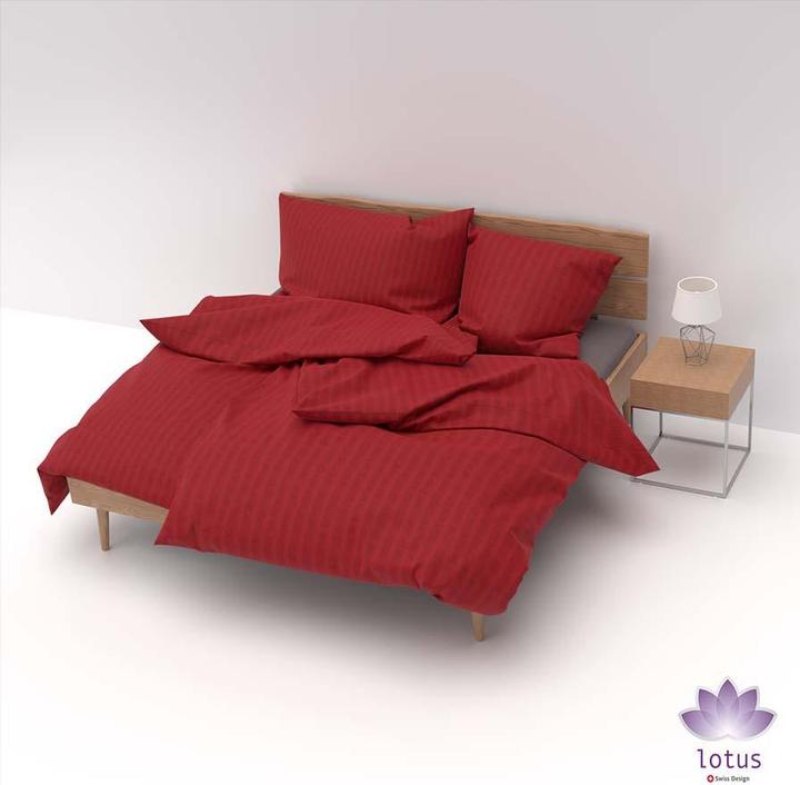 Image du produit Lotus Bettwaren Parure de lit en satin seersucker uni (Housse de couette, 160 x 240 cm)