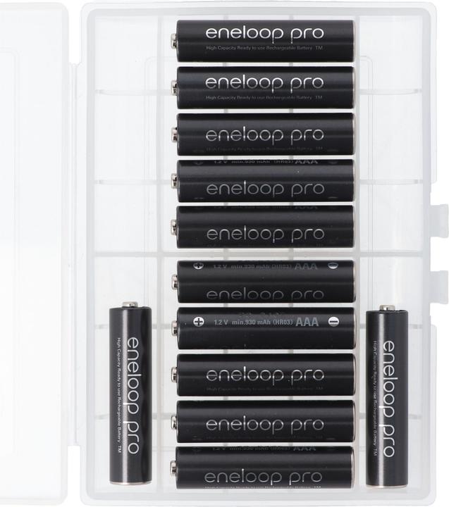 Produktbild AccuCell Akku eneloop pro, AAA Micro, 500 Ladezyklen, geringe Selbstentladung, mit Box (1 Stk., AAA, 930 mAh)