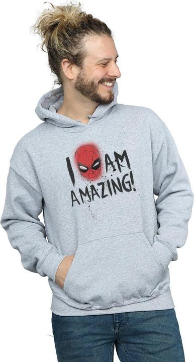 Actual product image Mens Spider-Man I Am Amazing Hoodie (XXL)