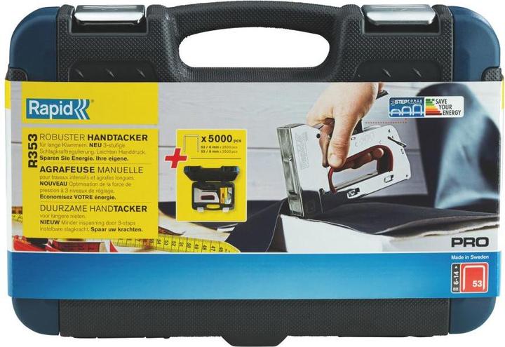 Actual product image Rapid Tacker R353, incl. 2.500 x staples type 53