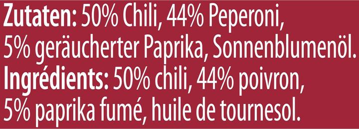 Valeurs nutritives et ingrédients Knorr 100% naturel Flocons chili, épice à saupoudrer avec chili & paprika, assaisonner sans sel ni sucre (34 g)