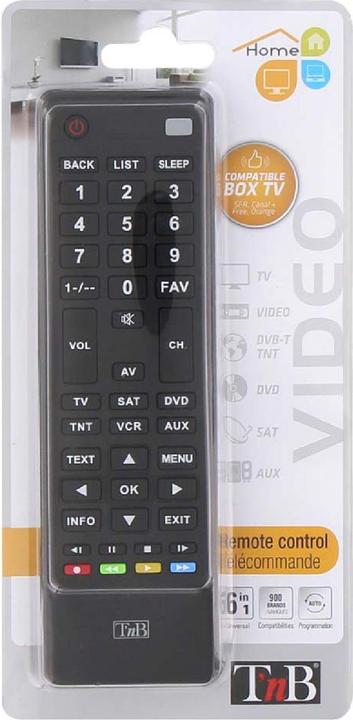 Image du produit T'nB Télécommande universelle 6 en 1 (Télécommande universelle, Infrarouge)