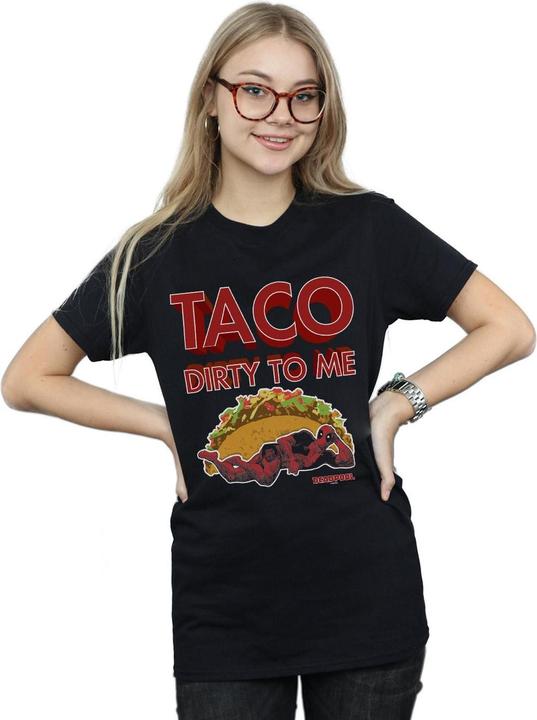 Immagine prodotto Deadpool Taco Dirty To Me Maglietta Ampia Donna (XL)