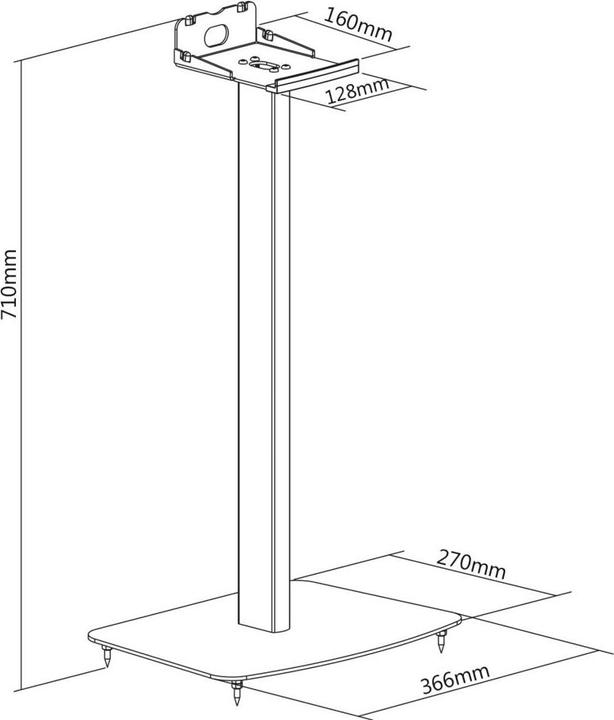 Actual product image myWall 2 stands for Sonos speakers, for SONOS Play:5(Gen2) & Five (Set, Stand, Not movable)