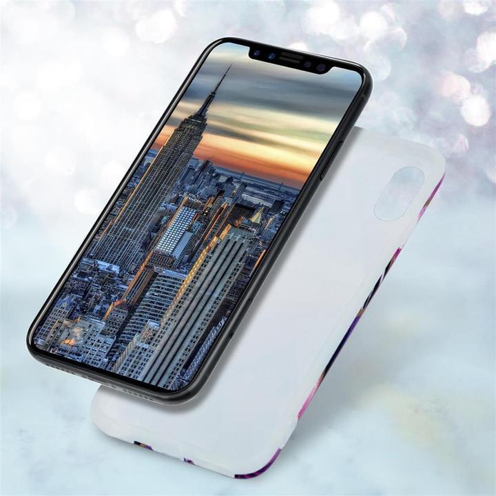 Actual product image Cadorabo IMD TPU Colorful Marble Cover (Apple iPhone X)