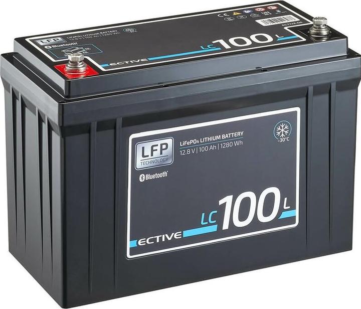 Produktbild Ective LC 100L LT 12V LiFePO4 Lithium Versorgungsbatterie 100 Ah (12 V, 100 Ah)