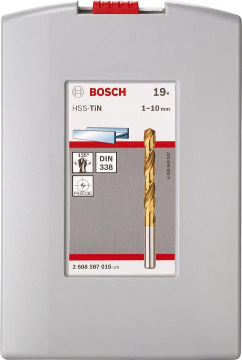 Actual product image Bosch Professional Zubehör Metal drill bit set HSS-TiN, ProBox, 19-piece (6 mm, 1 mm, 6.5 mm, 5.5 mm, 10 mm, 1.5 mm, 7 mm, 3 mm, 5 mm, 8.5 mm, 8 mm, 2.5 mm, 9 mm, 3.5 mm, 4.5 mm, 2 mm, 7.5 mm, 9.5 mm, 4 mm)