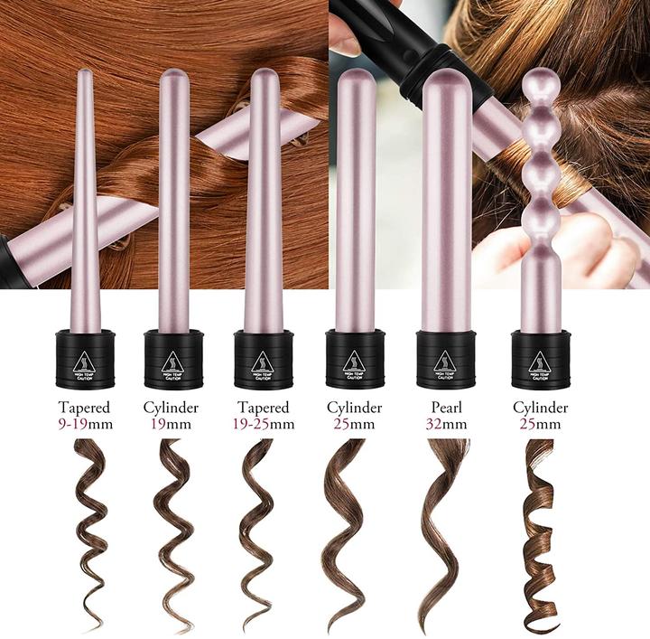 Immagine prodotto Nwouiiay Ferro arricciacapelli 6 in 1 (32 mm, 9 mm, 19 mm, 25 mm)