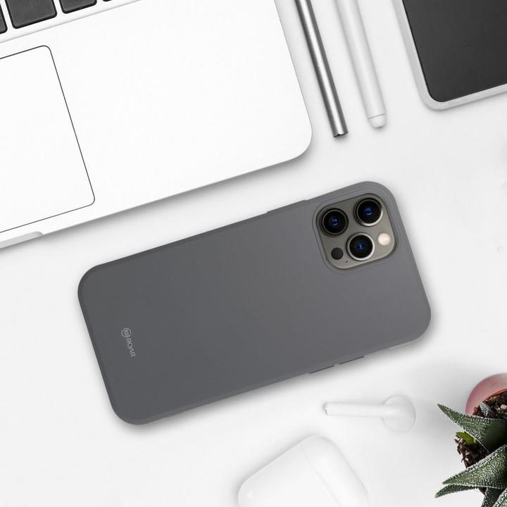 Produktbild Partner Telecom Rückwandabdeckung Roar ROAR case COLORFUL JELLY für IPHONE 12 / 12 Pro grau (Apple iPhone 12, Realme 12 Pro+)