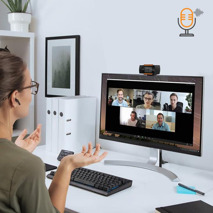 Produktbild LinQ Full HD 1080P USB Webcam mit Mikrofon, HD1080 – Schwarz