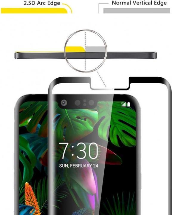 Actual product image Screenguard LG G8 ThinQ Full Screen Protective Glass Film 2.5D 9H (1 Piece, G8 ThinQ)