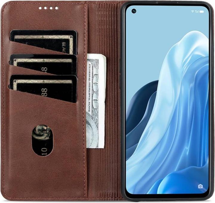 Produktbild Cover-Discount OPPO Reno8 Lite - Stand Flip Case Hülle braun (Oppo Reno 8 Lite 5G)