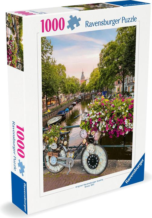 Actual product image Ravensburger Bicycle and flowers in Amsterdam (1000 pieces)