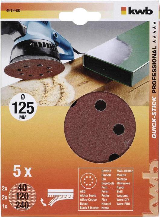 Immagine prodotto kwb Mole adesive (40, 120, 240)