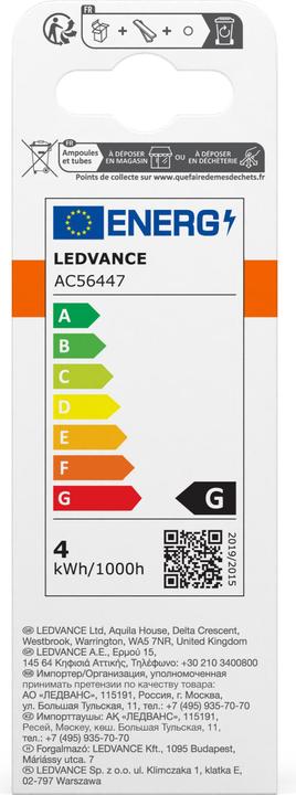 Energie-Label Osram Led Star Classic B (E14, 3.30 W, 250 lm, 1 x, G)