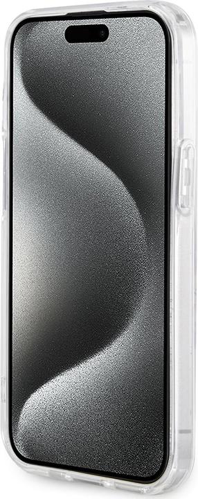 Actual product image Guess GUHMP15SHFWFCT iPhone 15 / 14 / 13 6.1" transparent hardcase IML Flowers Wreatch MagSafe (Apple iPhone 15)