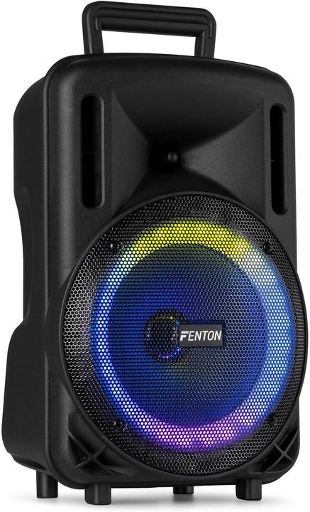 Produktbild Fenton Speaker Bluetooth - FT08LED MK2 karaoke box met LEDâ€™s, accu en microfoon - Voor (Aktiv)