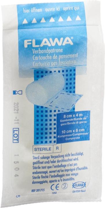 Produktbild Flawa Verbandpatrone 8x10cm+4mx8cm st m Verbandkla