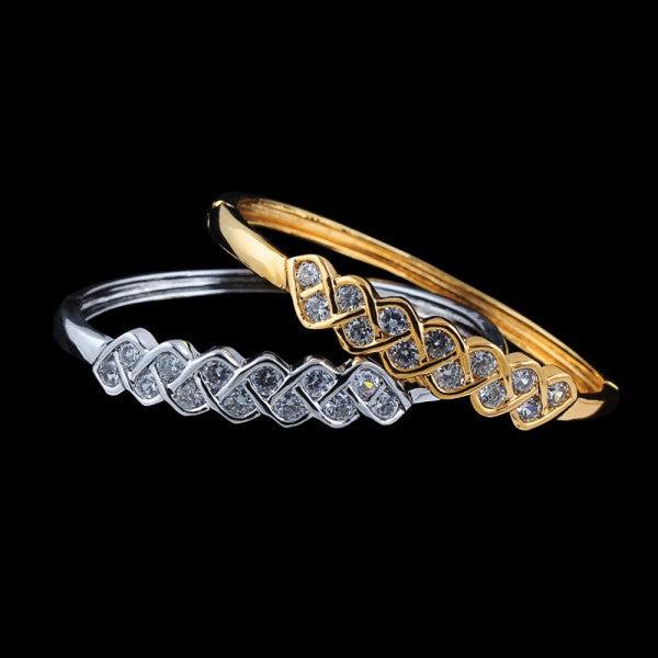 Produktbild Hermex LUXUS mit Platin veredelt Armreifen Armband Charms Zirkonia - Platin (Kupfer-Nickellegierung)