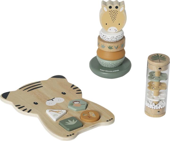 Produktbild Vertbaudet 3-teiliges Baby Lernspielzeug-Set TANSANIA, Holz FSC®