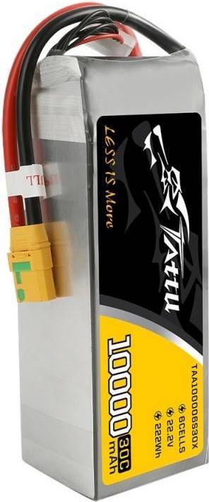Immagine prodotto Tattu Accumulatore 10000mAh 22.2V 30C 6S1P XT90 Spina antiscintilla (22.20 V, 10000 mAh)
