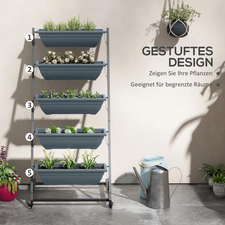 Produktbild Outsunny Blumenkästenständer mit 5 Etagen