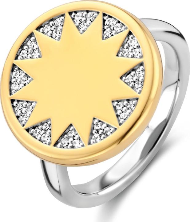 Image du produit Ti Sento Milano Bague soleil avec zirconium plaqué or bicolore 12215ZY (56, Argent 925)