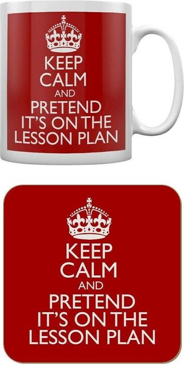 Produktbild Grindstore Tassen und UntersetzerSet Pretend It's On The Lesson Plan