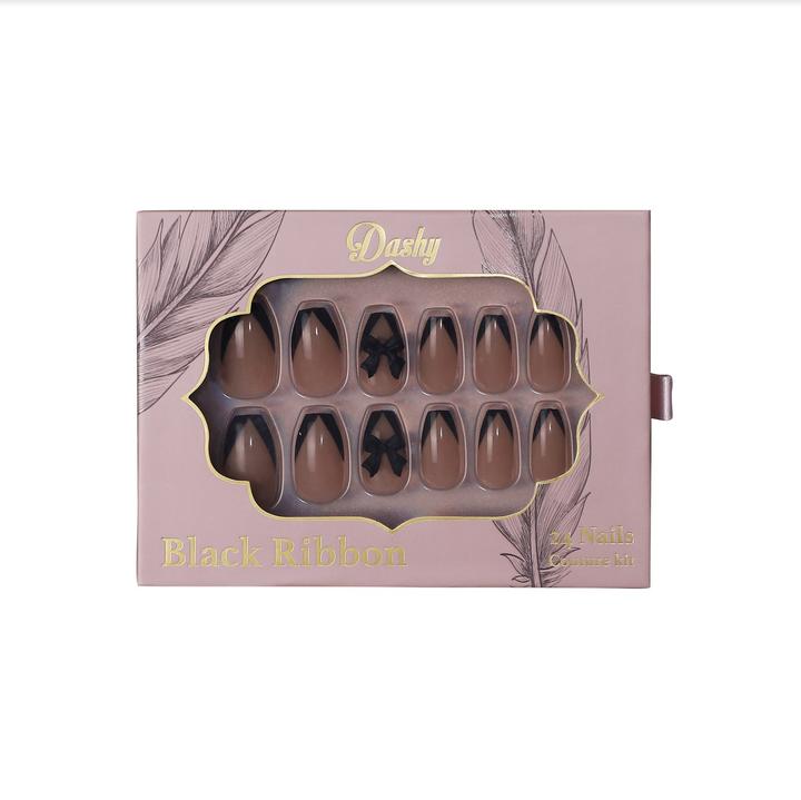 Produktbild Dashy Nails - Black Ribbon (Kunstnägel)