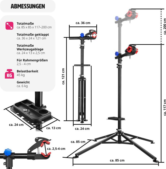 Produktbild tectake Fahrradmontageständer