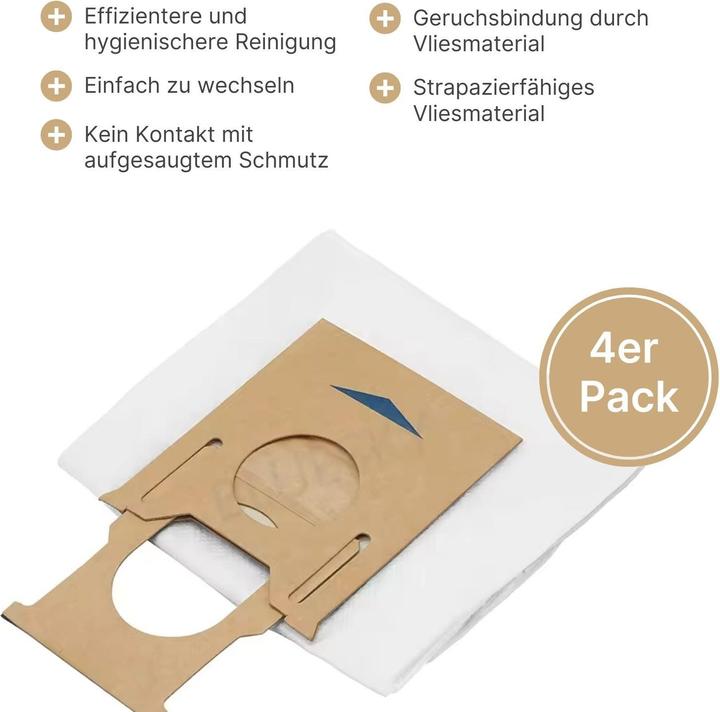 Produktbild Hermex Alternative Staubbeutel zu Ecovacs Deebot T9 T9+ N8 N8 Pro (4 x)