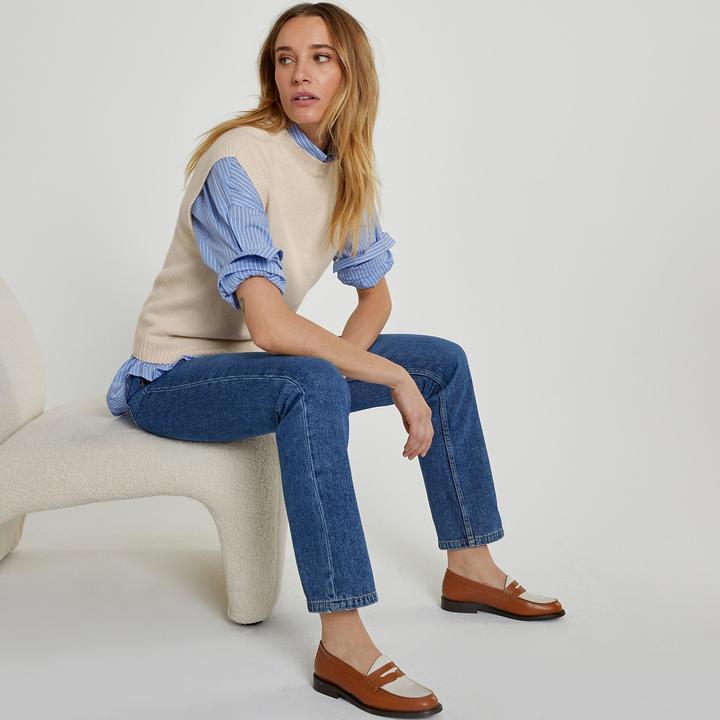 Actual product image La Redoute Collections Leather moccasins (42)
