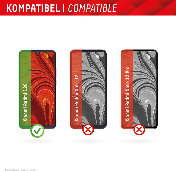 Actual product image Displex Real Glass, 2D Panzerglas (1 Piece, Xiaomi Redmi 12C)