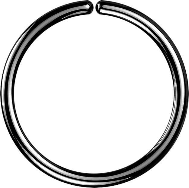 Star Piercing Micro Piercing Ring schwarz (ohne Messing, Chirurgenstahl 316L)