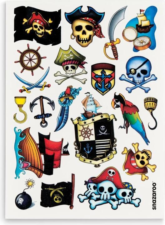 Actual product image Snazaroo Accessories Tattoos Pirates, 20 pieces
