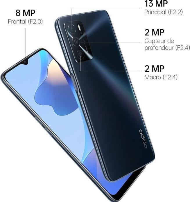 Produktbild OPPO A16 (64 GB, Crystal Black, 6.52", Dual SIM, 13 Mpx, 4G)