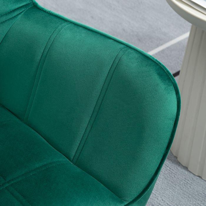 Image du produit Swisshandel24 Fauteuil individuel Fauteuil relax avec aspect velours, pieds surélevés scandinave Fauteuil