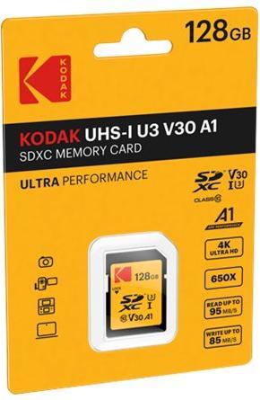 Productafbeelding Emtec KODAK SDHC-kaart klasse 10 (128 GB, SDXC, U3, UHS-I)