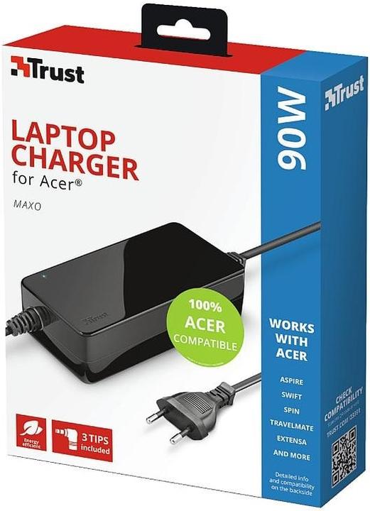 Actual product image Trust Power supply 90 W Maxo for Acer notebooks (90 W)