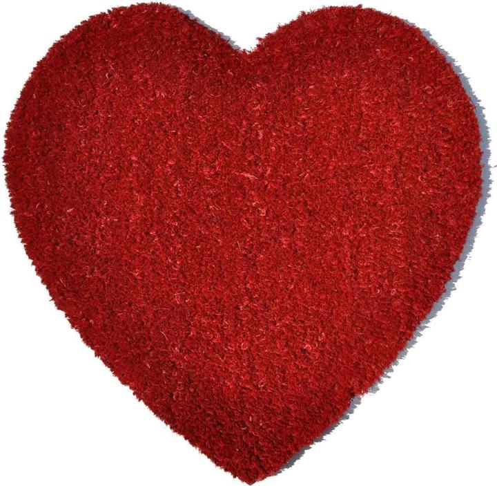 Actual product image Casativo Heart-shaped doormat made of coconut fibres, 55 x 55 cm (55 x 55 cm)