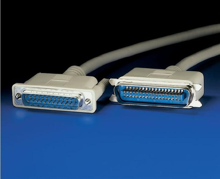 Actual product image Roline Parallel port cable DB25 connector-Centronics36 (1.80 m, Parallel (printer))