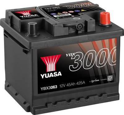 Produktbild Yuasa Autobatterie SMF YBX3063 12 V 45 Ah T1 Zellanlegung 0 (12 V, 45 Ah, 425 A)