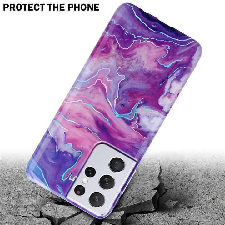 Actual product image Cadorabo IMD TPU Colorful Marble Cover (Samsung Galaxy S21 Ultra)
