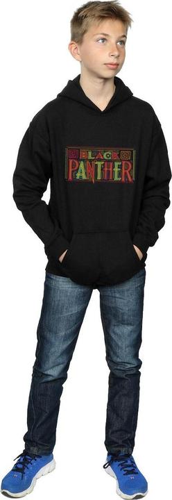 Immagine prodotto Black Panther Tribal Logo Felpa con Cappuccio Ragazzi (152, 158)